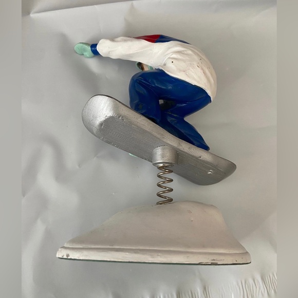 Snow Boarder figurine desk clock canada quartz WORKS - Picture 3 of 6